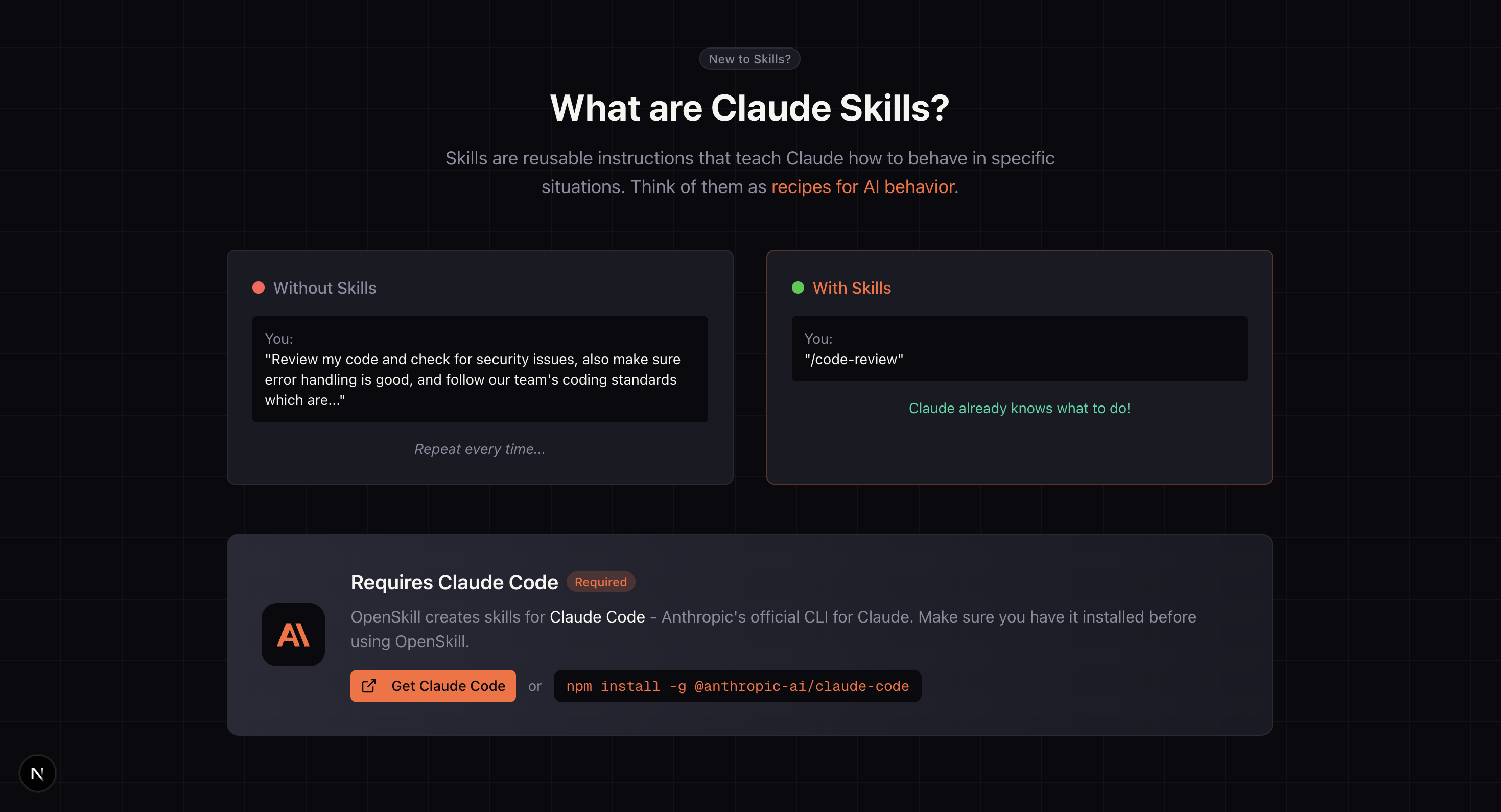 OpenSkill - Screenshot 2 showing product features and functionality