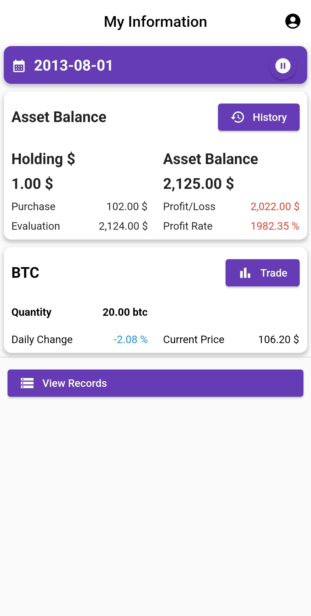 Mídia 1 de Coin PT - BTC Paper Trading