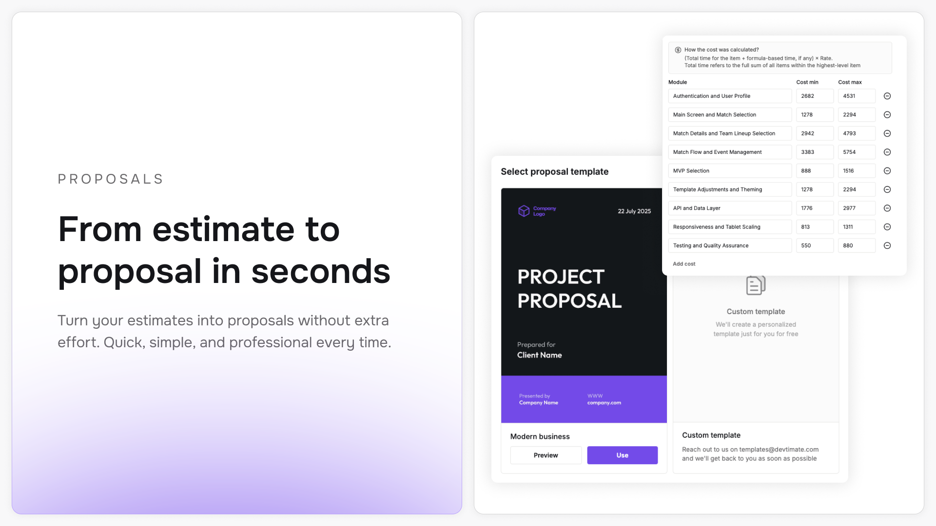 devtimate gallery image