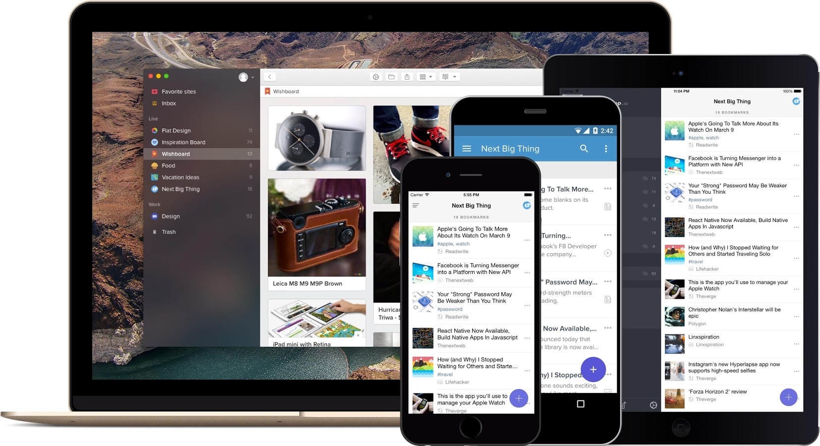 Raindrop.io New Material Design gallery image