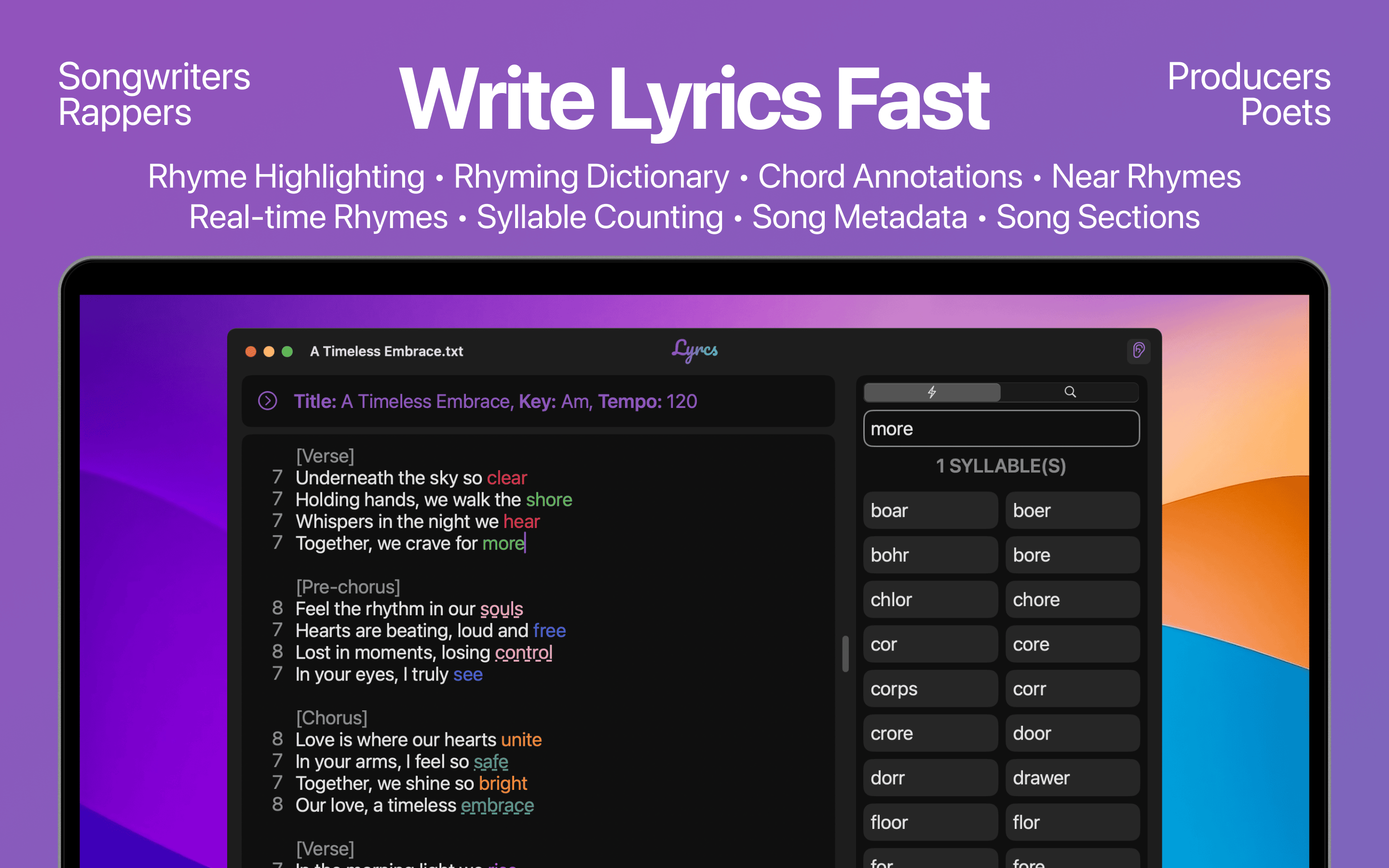 startuptile Lyrcs-Lyrics poetry and rap writing app