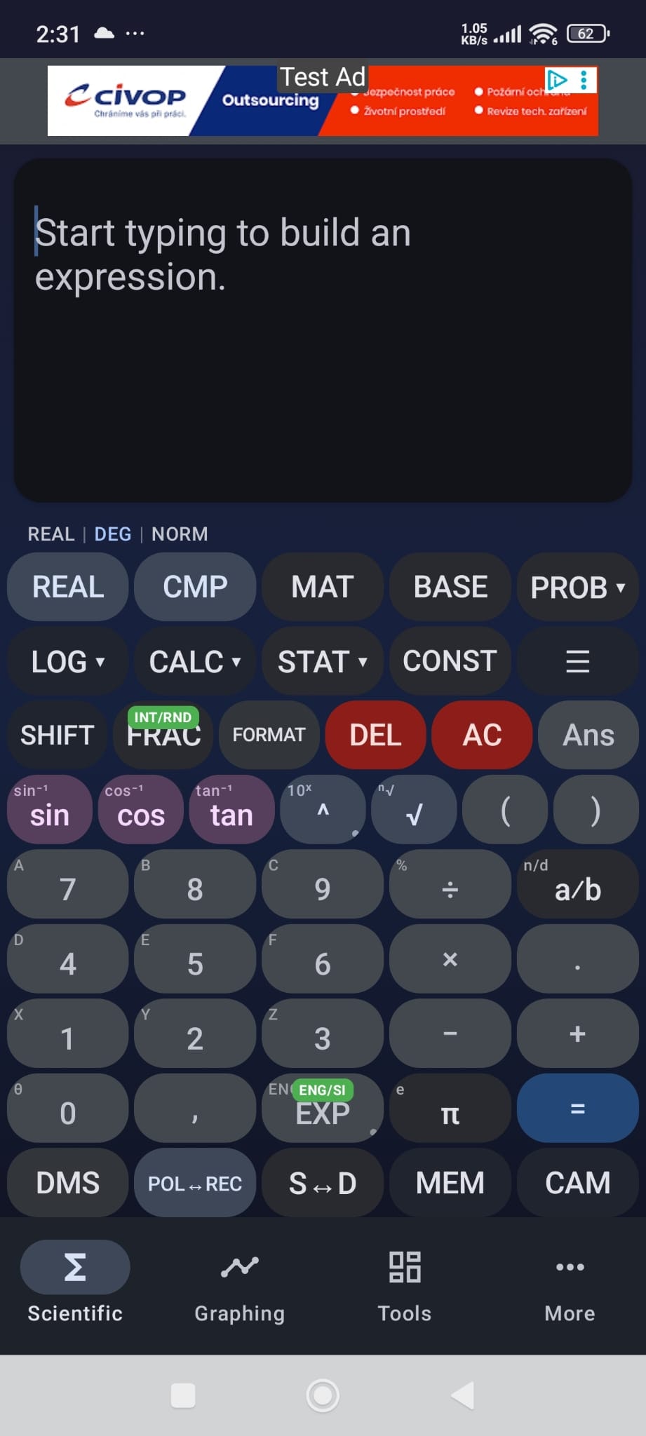Aurora Calculator – 991-Style - Main product screenshot demonstrating key features and user interface