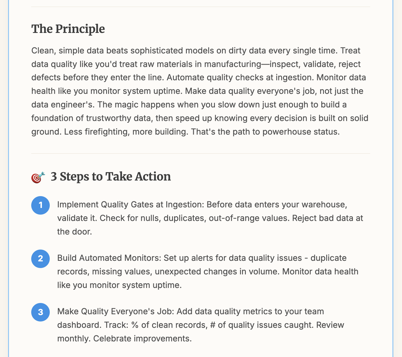 Analytics Pitfalls & Principles - Screenshot 3 showing product features and functionality