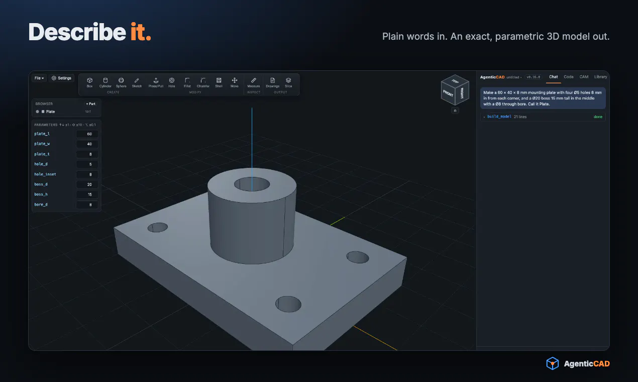 Agentic CAD gallery image