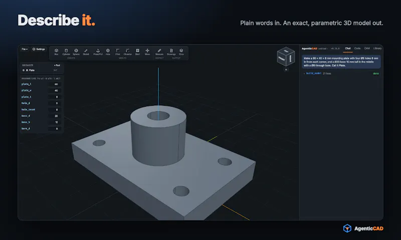Agentic CAD screenshot 2