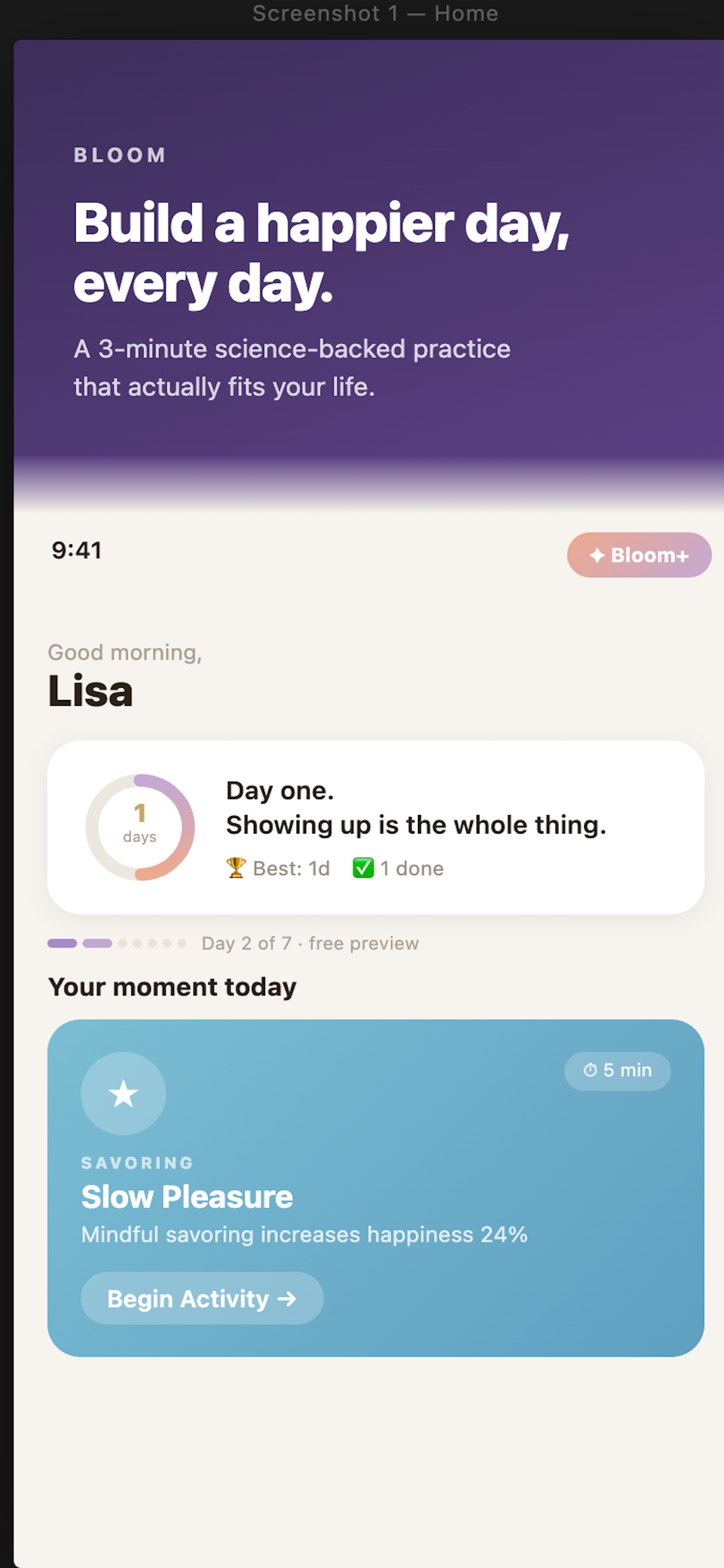 Bloom: Daily Happiness Coach gallery image