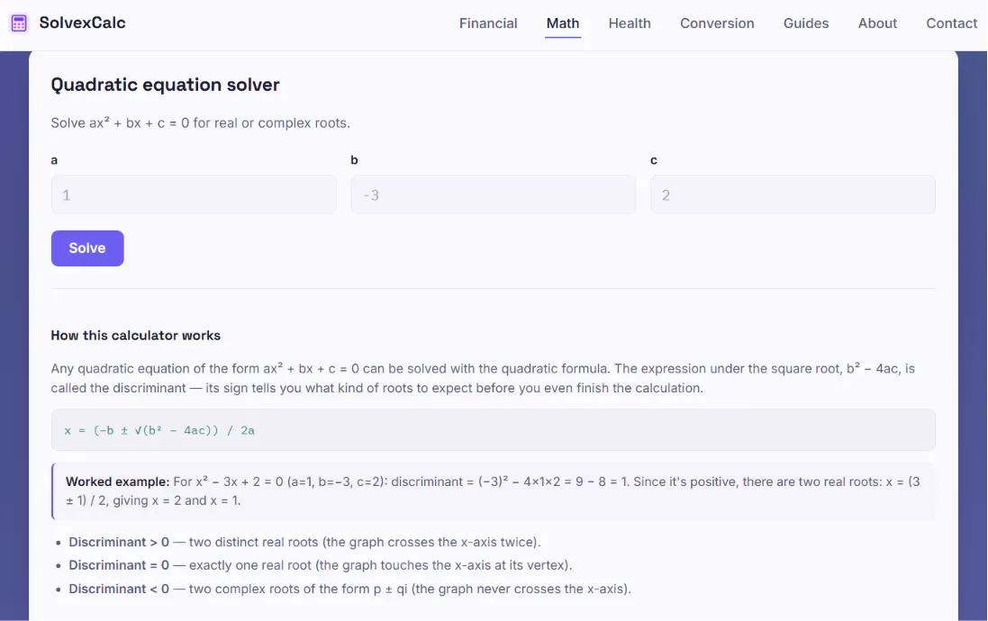 SolvexCalc gallery image