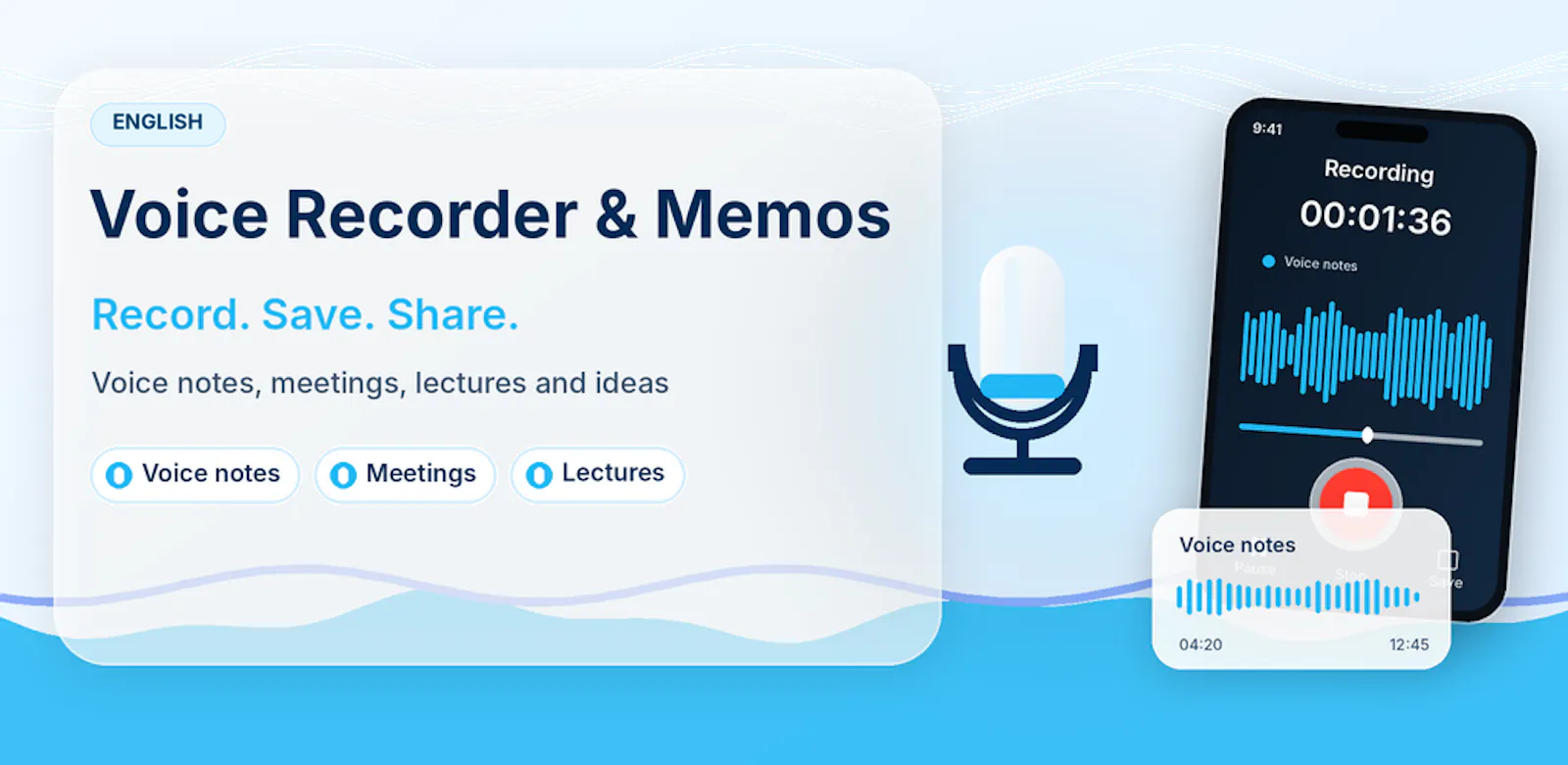 Voice Recorder: Audio & Memos screenshot 2