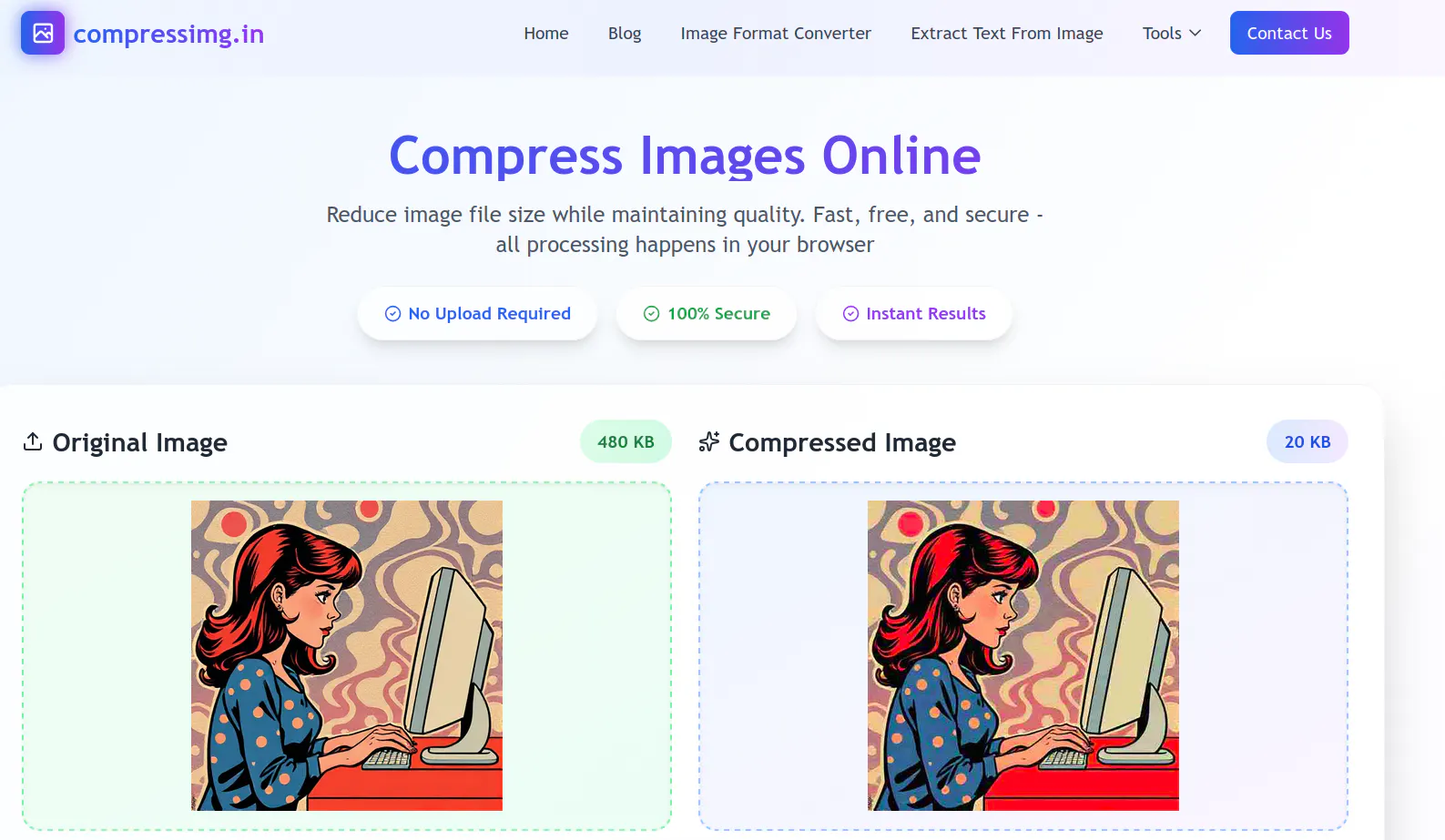CompressImg - Free Image Compressor 项目横幅
