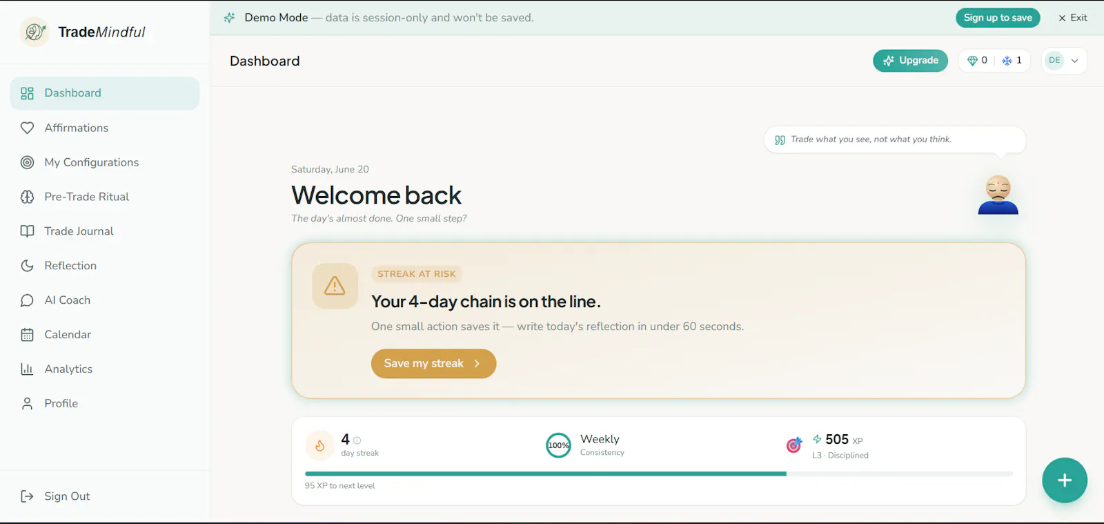TradeMindful screenshot 3