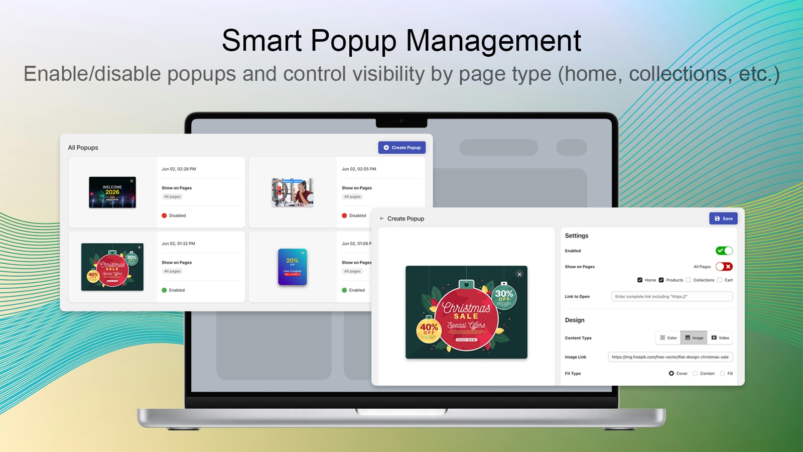Shopify için PIP duyuru açılır pencereleri - Teklifler, Videolar ve Duyurular İçin Resim İçinde Popups medya 4