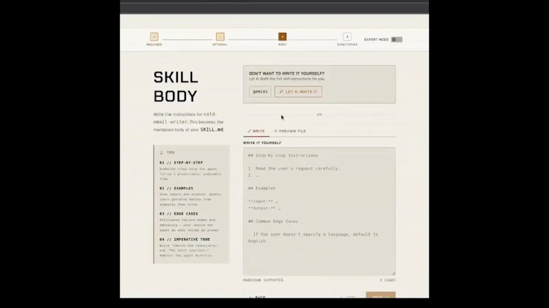 Agent Skill Generator screenshot 1 (video preview)