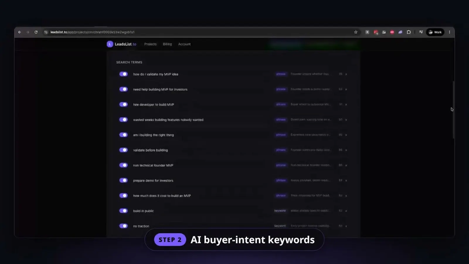 LeadsList.to screenshot 1 (video preview)