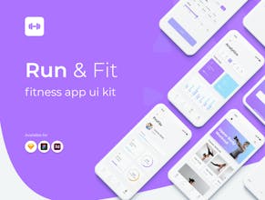 Run&Fit Fitness App UI Kit gallery image
