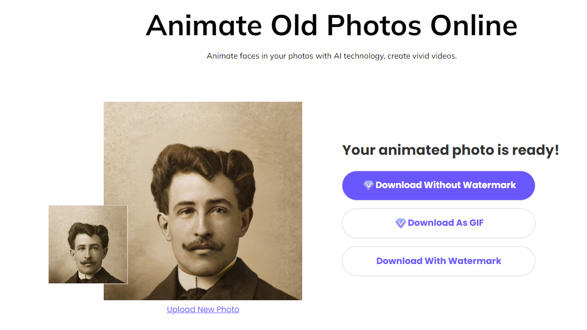 Animate Old Photos Online media 2
