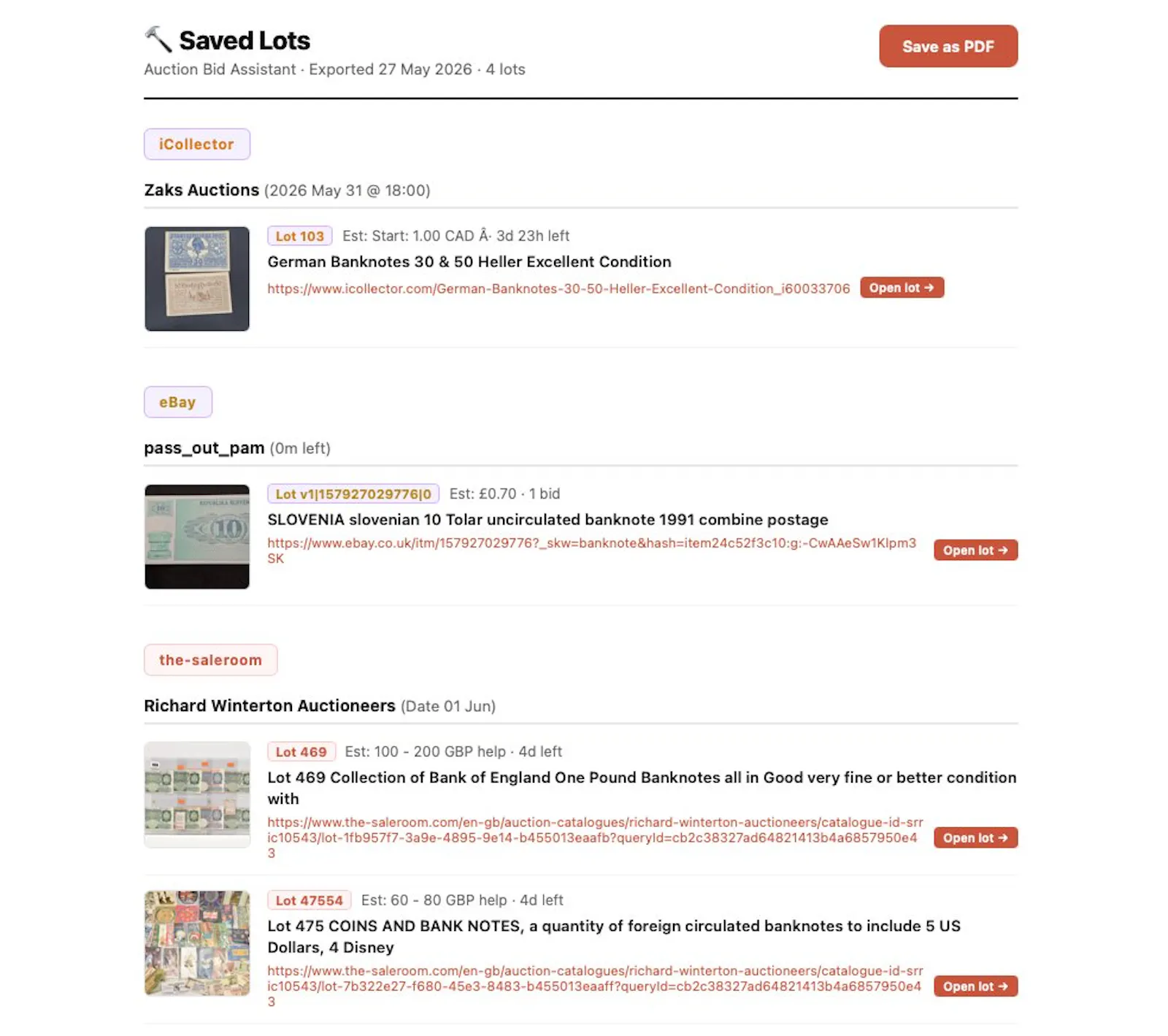 Auction Search  screenshot 4