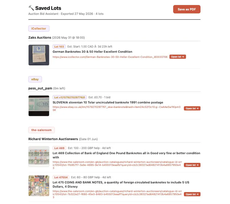 Auction Search  screenshot 4