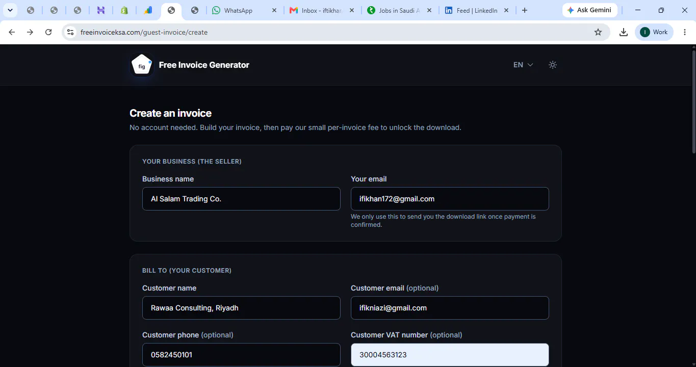Free Invoice Generator gallery image