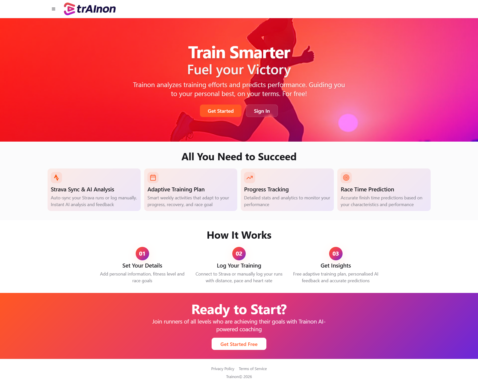 Trainon - Screenshot 2 showing product features and functionality