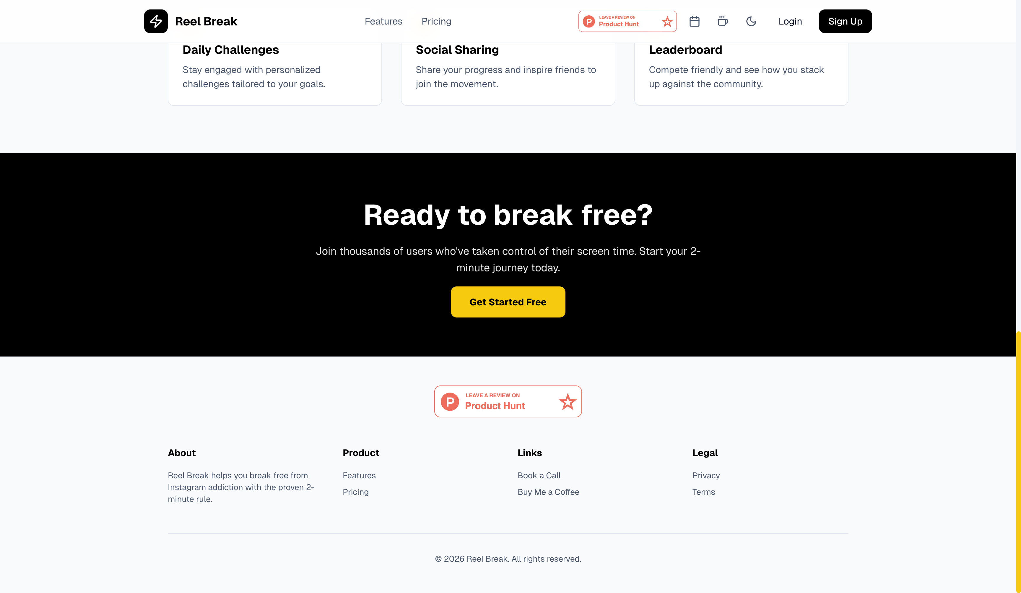 Reel Break - Main product screenshot demonstrating key features and user interface
