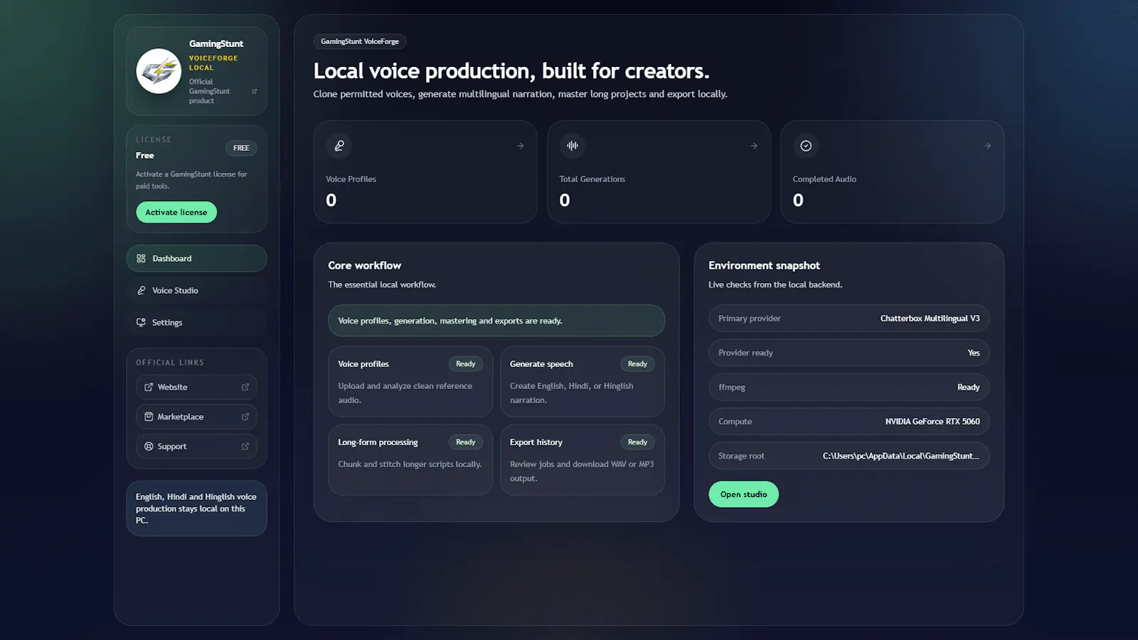 GamingStunt VoiceForge screenshot 2