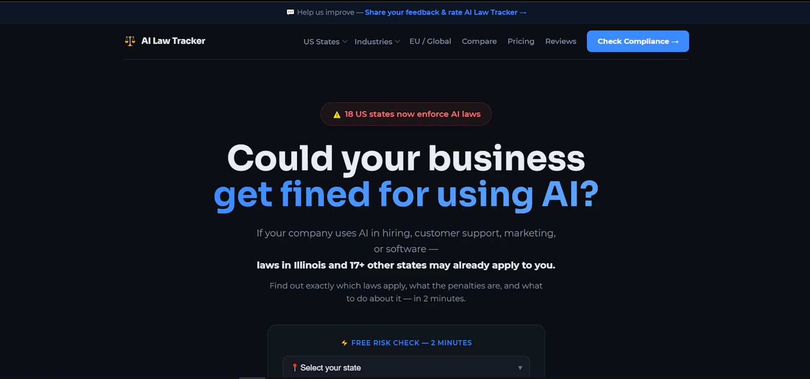 AI Law Tracker screenshot 2