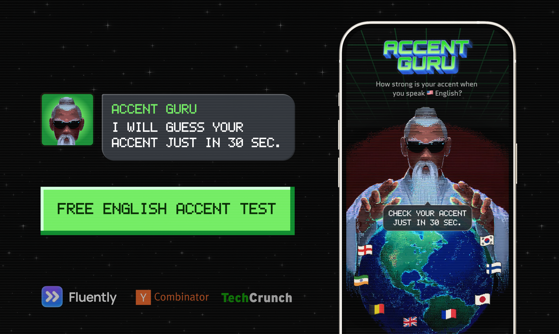 Fluently Accent Guru - Main product screenshot demonstrating key features and user interface