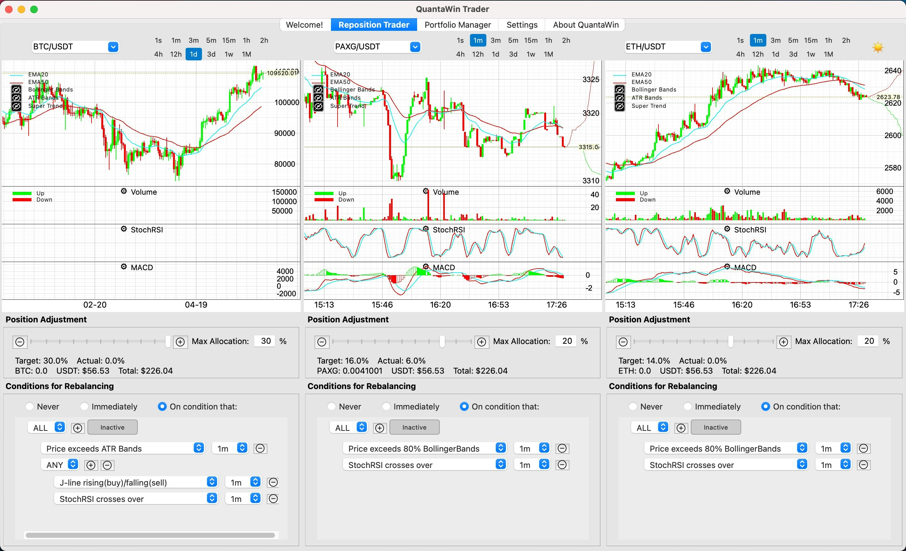 Média Trader Quantawin - Portefeuilles intelligents de crypto, avec les mathématiques, profit de la volatilité 2