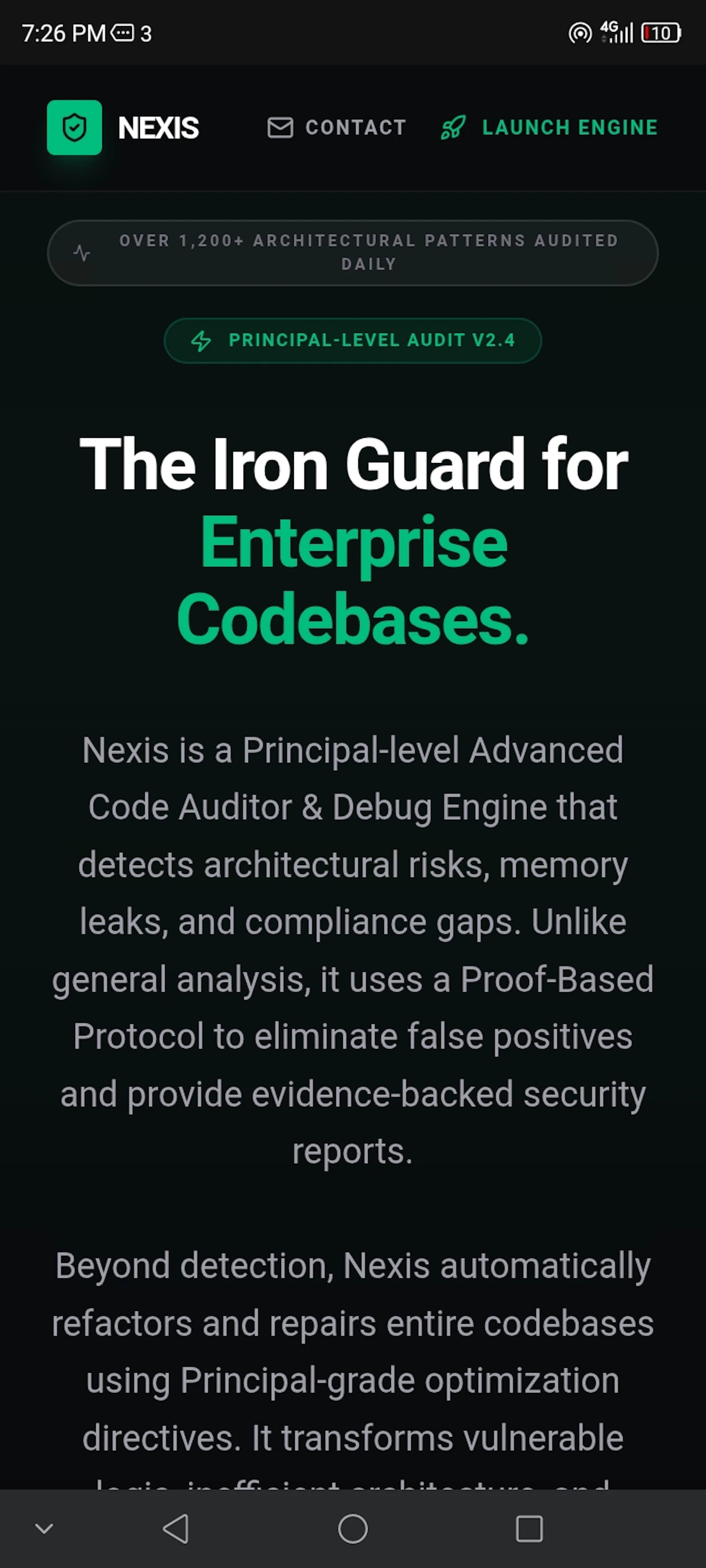 Nexis screenshot 1