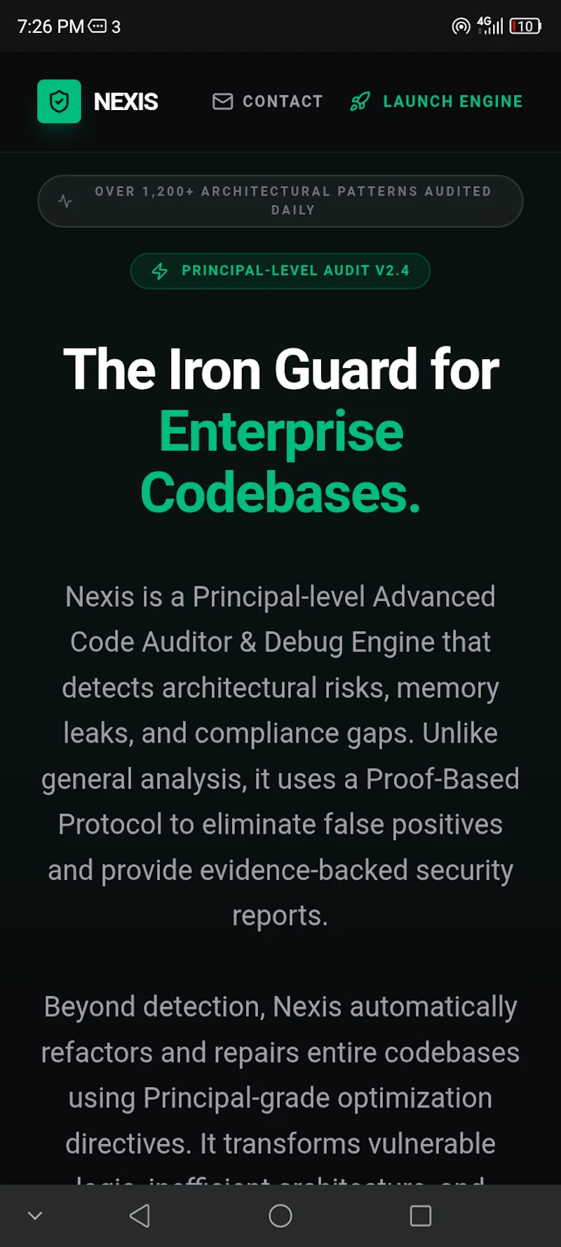 Nexis screenshot 1