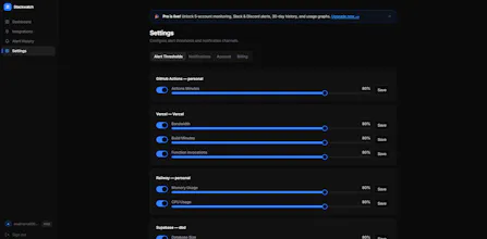 Stackwatch-Monitor your dev stack limits gallery image