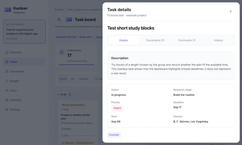 Kanban Pesquisa screenshot 4