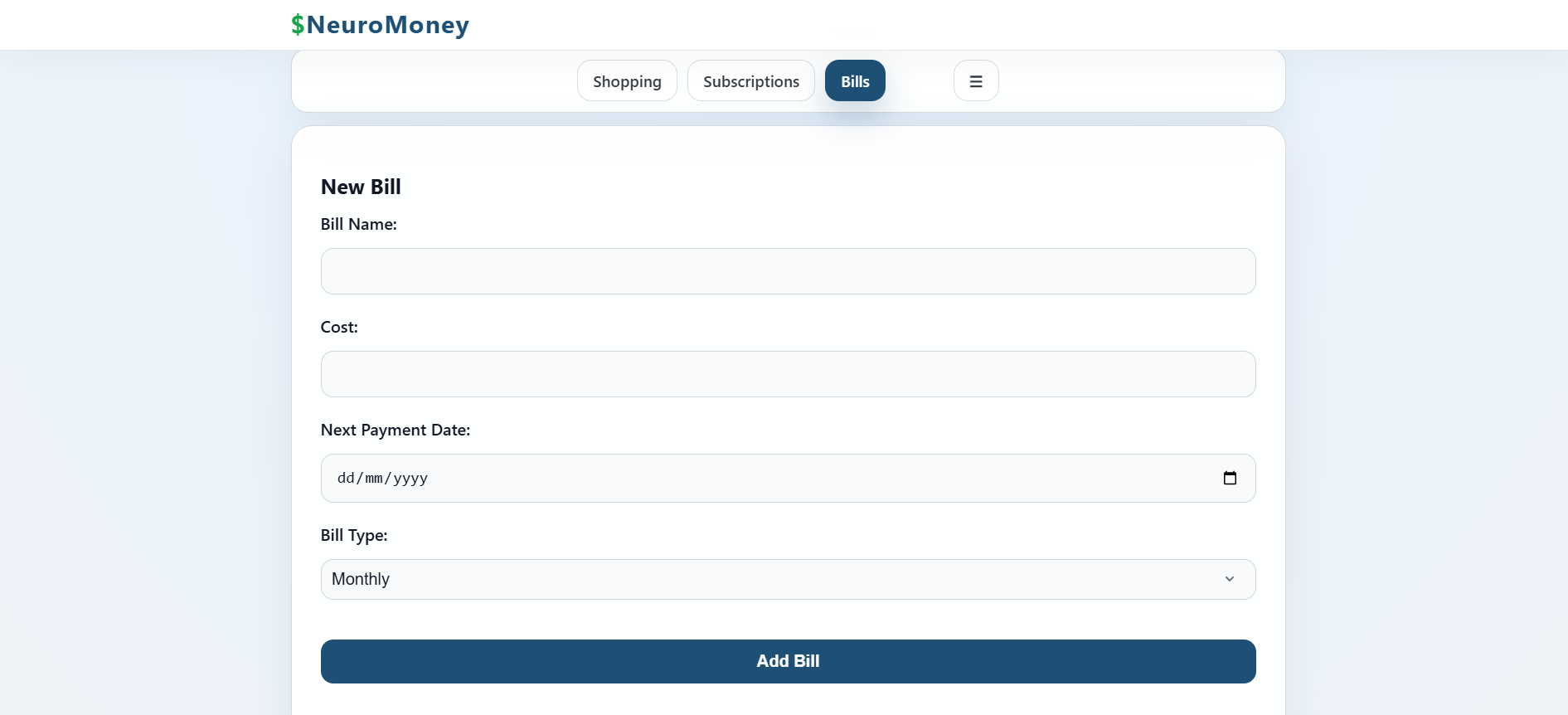 NeuroMoney - Screenshot 4 showing product features and functionality