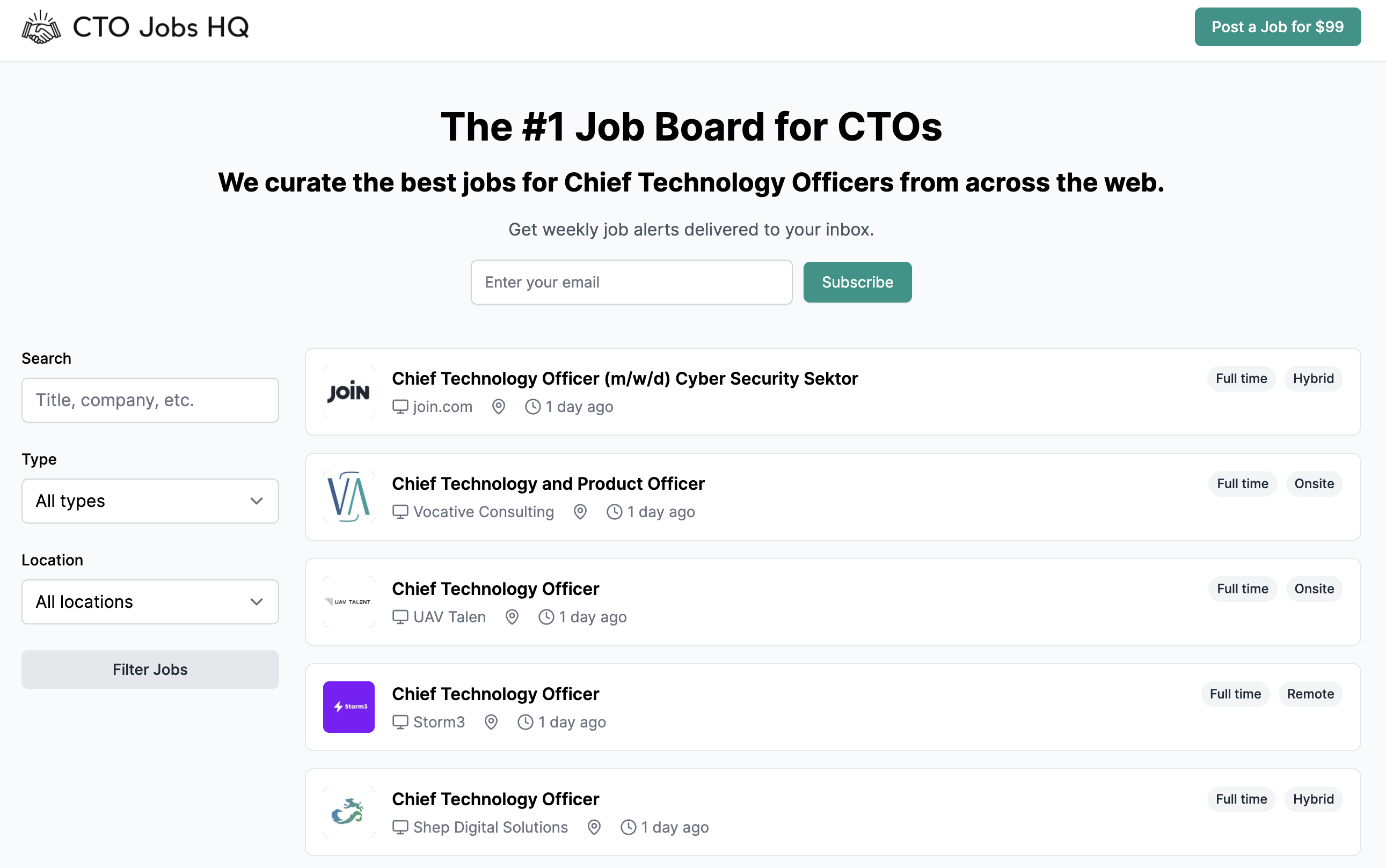 Media CTO Jobs HQ - Lembaga Pekerjaan untuk Ketua Pegawai Teknologi Jauh/Laman/Hibrid 1