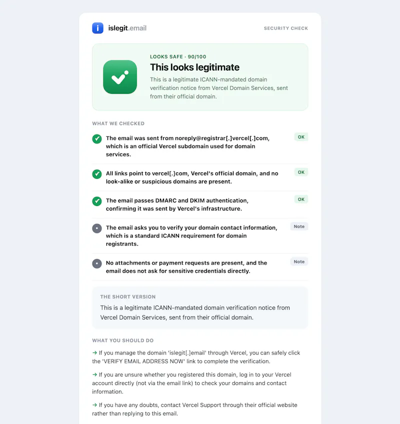 islegit.email screenshot 3