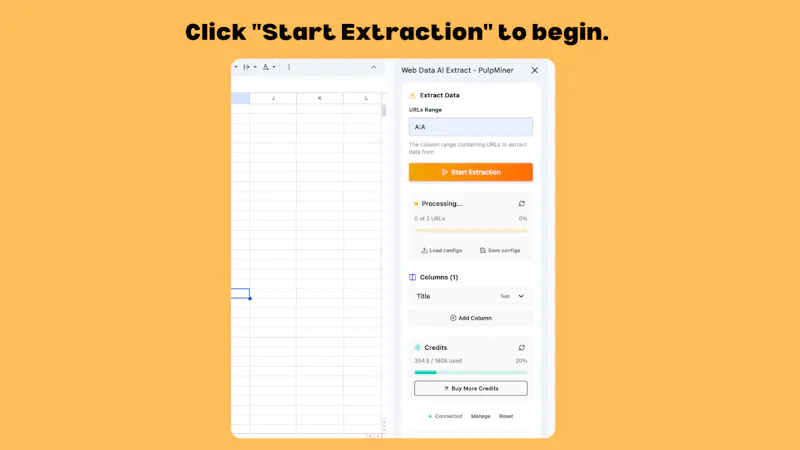 Web Data AI Extract for Google Sheets™ screenshot 5