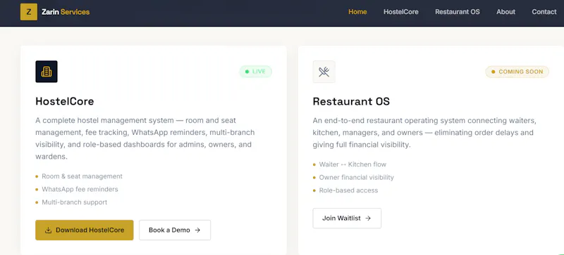 HostelCore screenshot 2