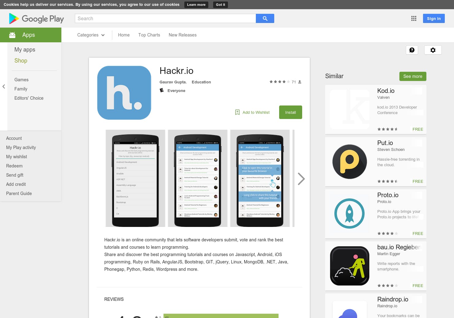 Hackr.io Mobile App media 1