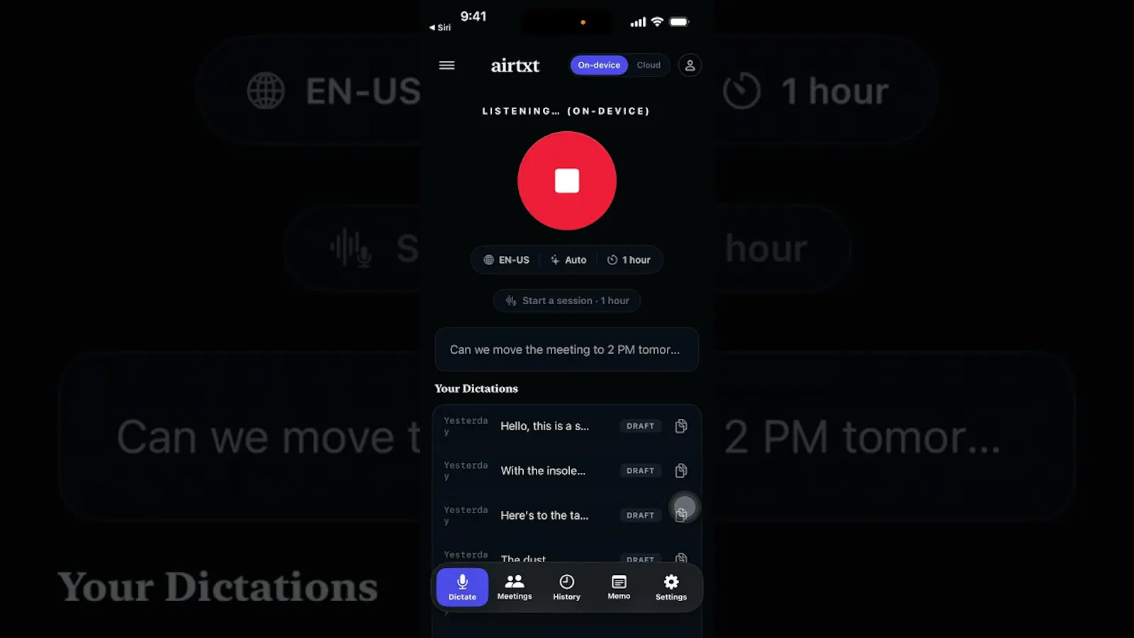 Airtxt.ai screenshot 1 (video preview)