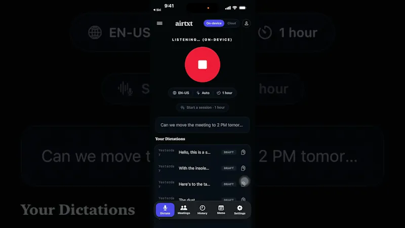 Airtxt.ai screenshot 1 (video preview)