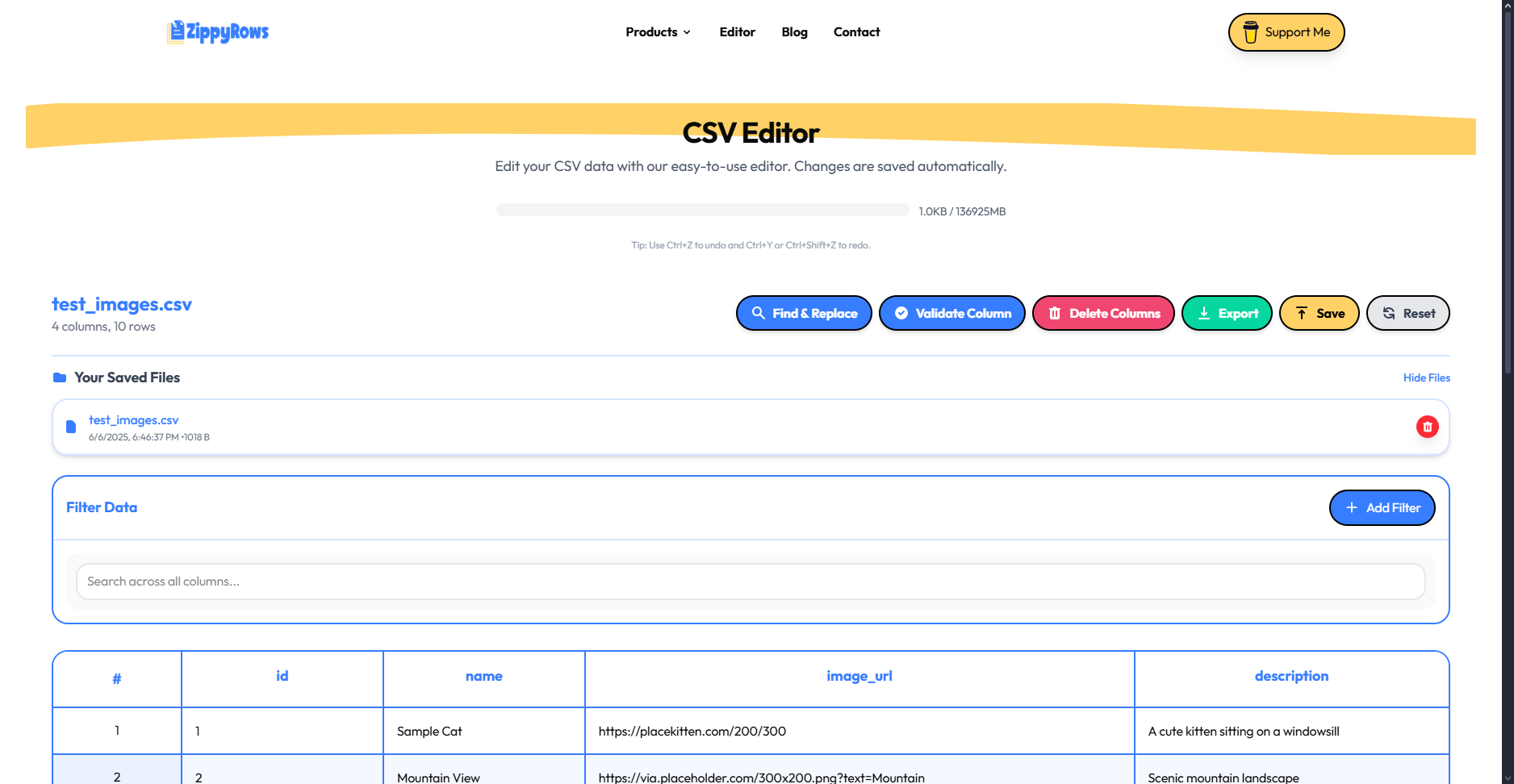 Зиппироуз - Бесплатный редактор CSV и инструменты данных медиа 2