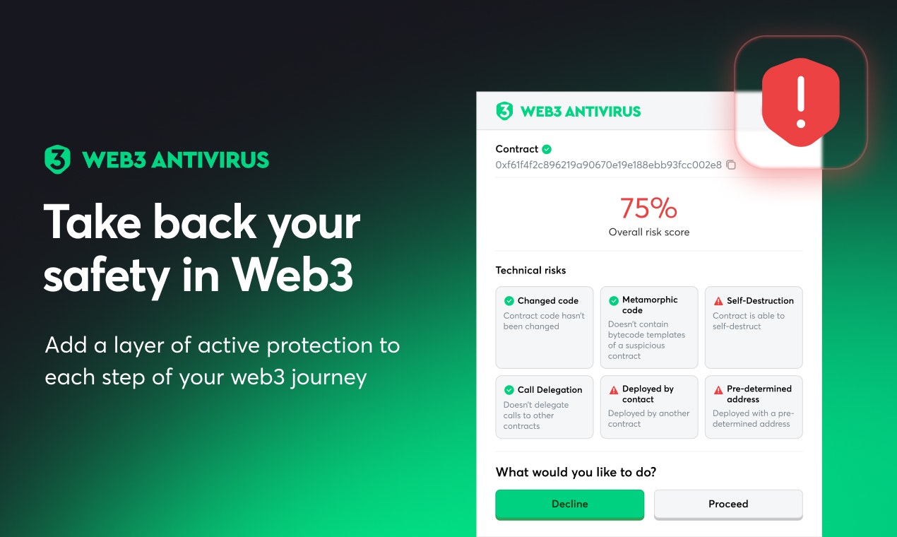 Antivirus web3 для хрома - Верни свою безопасность в Web3 медиа 1