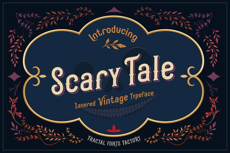 Scarytale - vintage multi-layered font