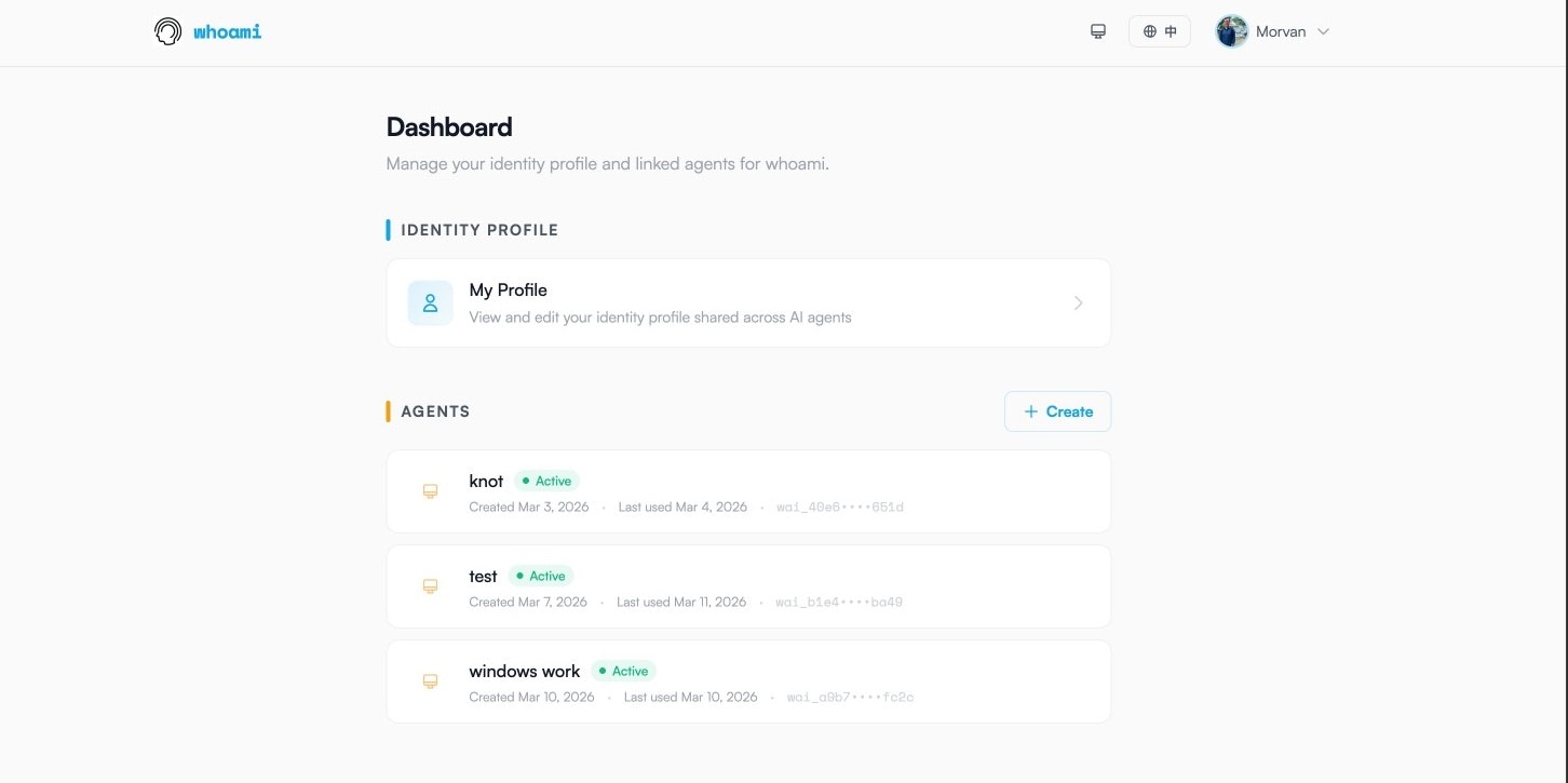 whoami for AI Agents gallery image