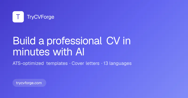 TryCVForge screenshot 1