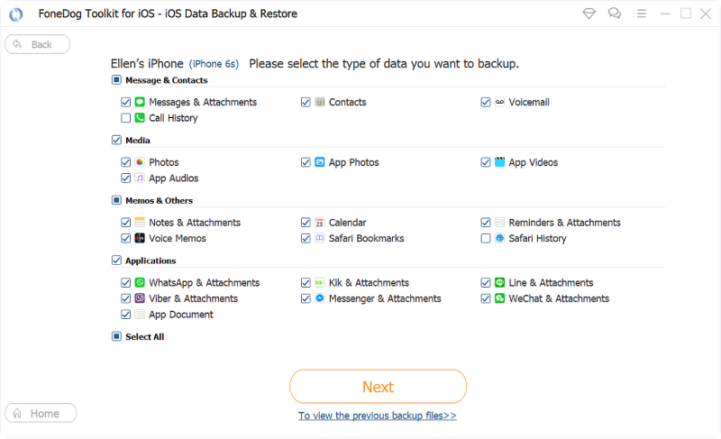 Fonedog iOS Data Copia de copia de seguridad y restauración media 4