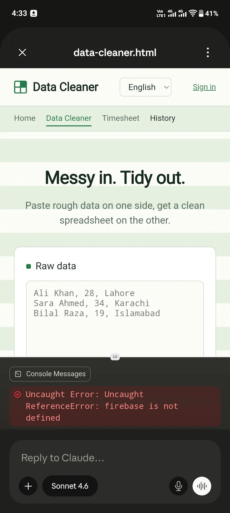 Data Cleaner  screenshot 2