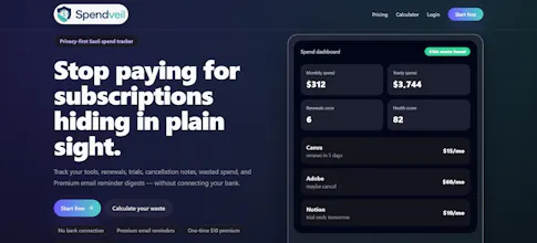 Spendveil — subscription tracker gallery image