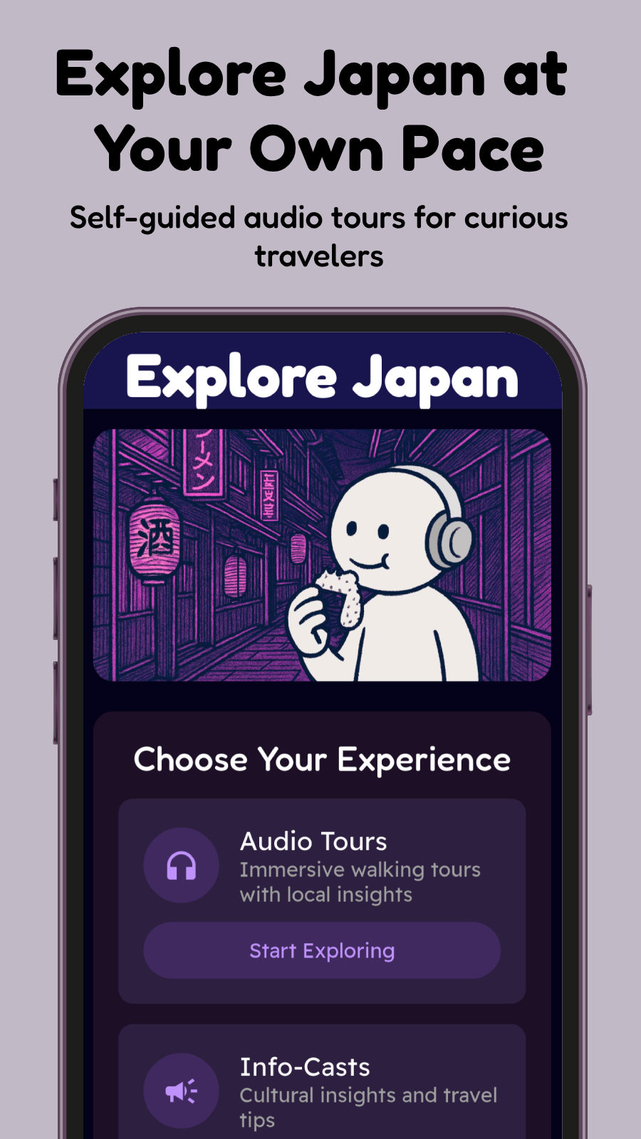 Durch die Welt gehen - Entdecken Sie Japan, Schritt für Schritt, Ihr Audio-Leitfaden wartet. Medien 1