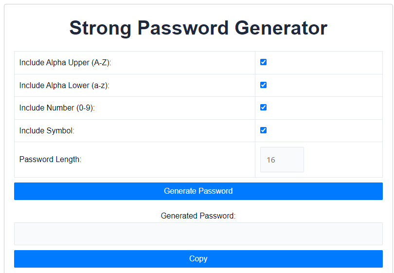 Strong Password Generator gallery image